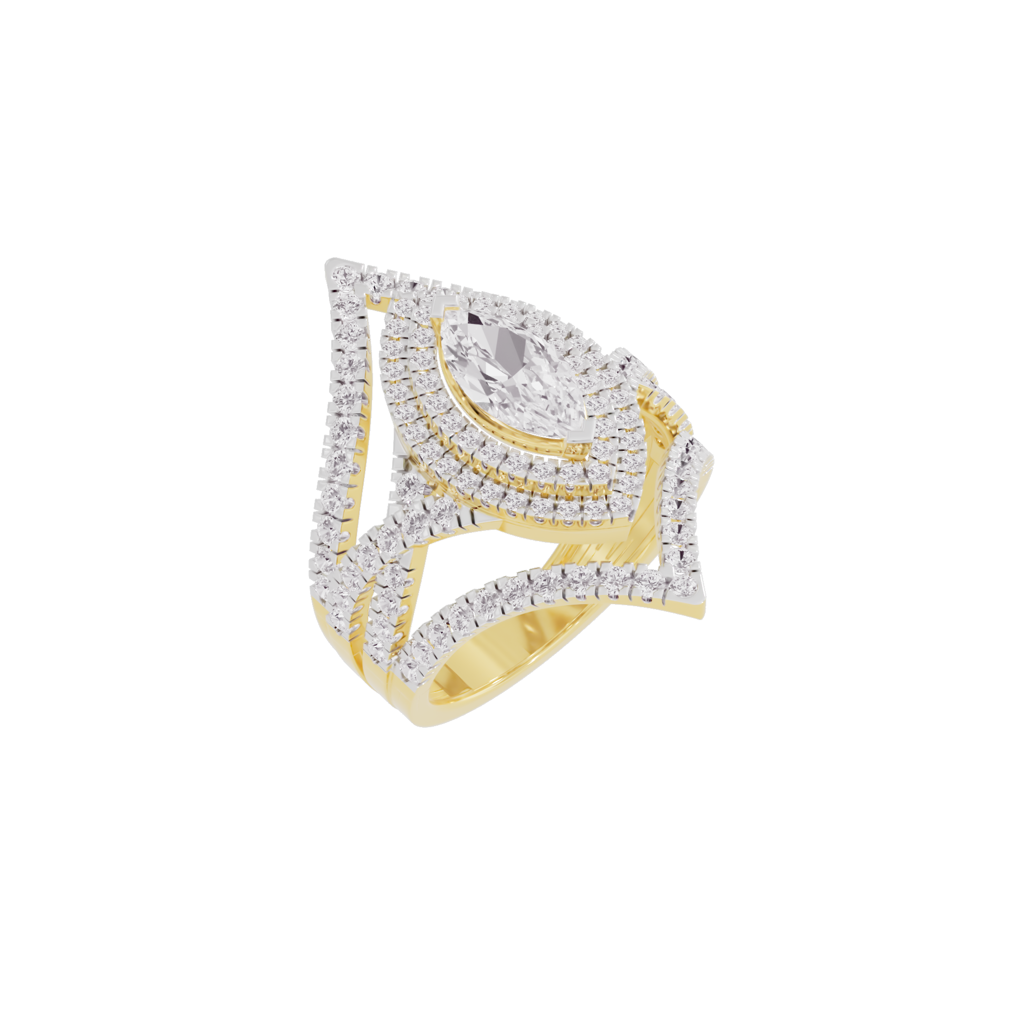 Lustrous Love Knot Diamond Ring