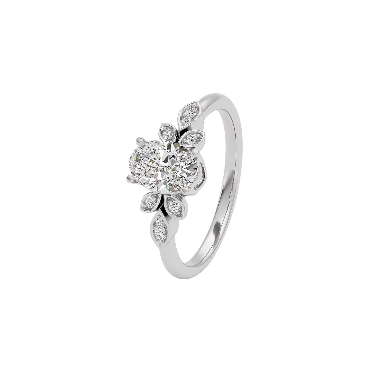 Enchanting Aura Diamond Ring 18 KT / White Gold / 22