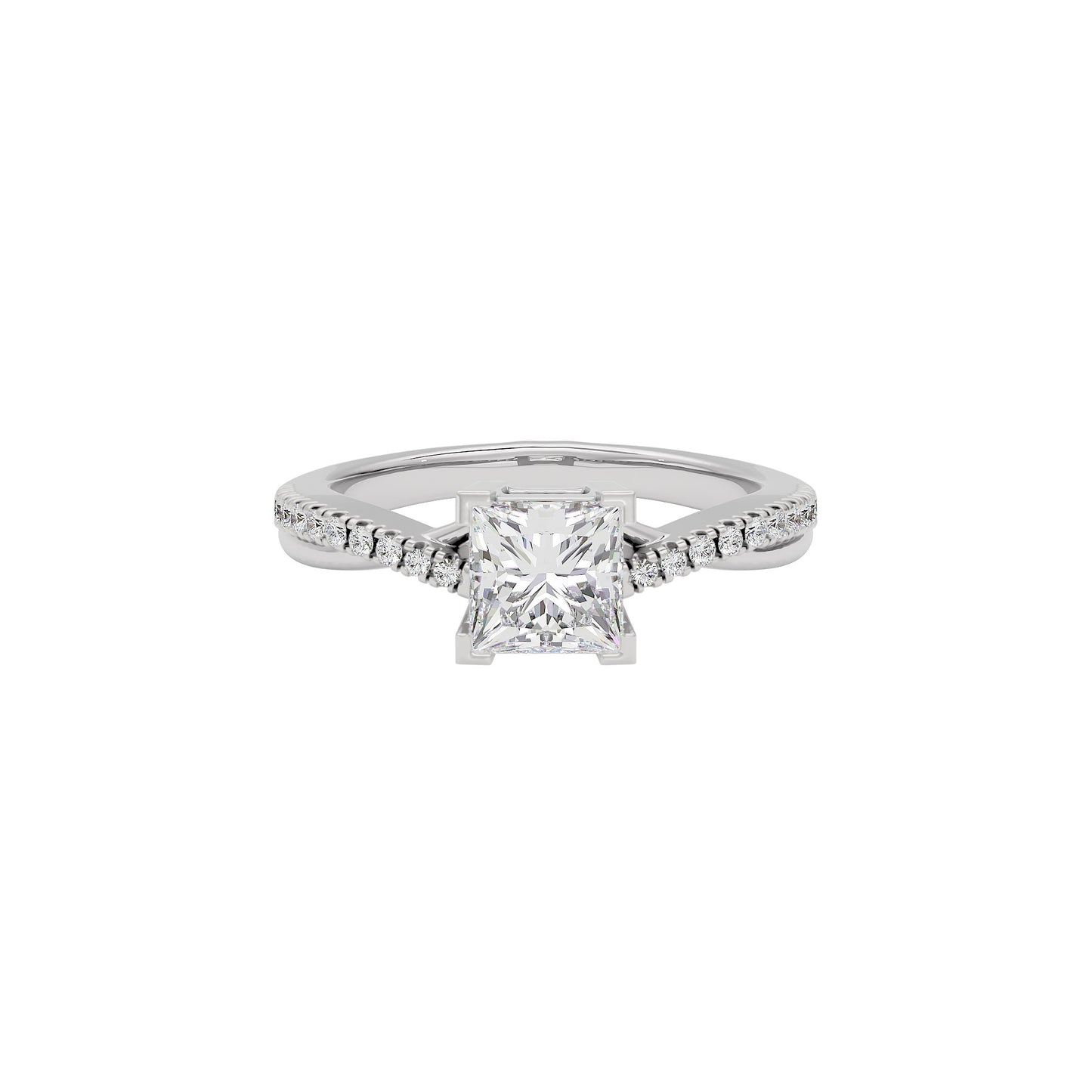 Tranquil Tides Diamond Ring 18 KT / White Gold / 22