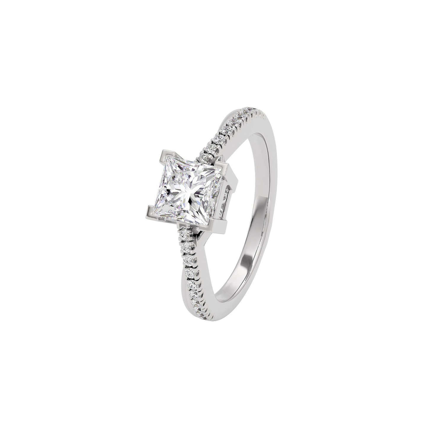 Tranquil Tides Diamond Ring 18 KT / White Gold / 22