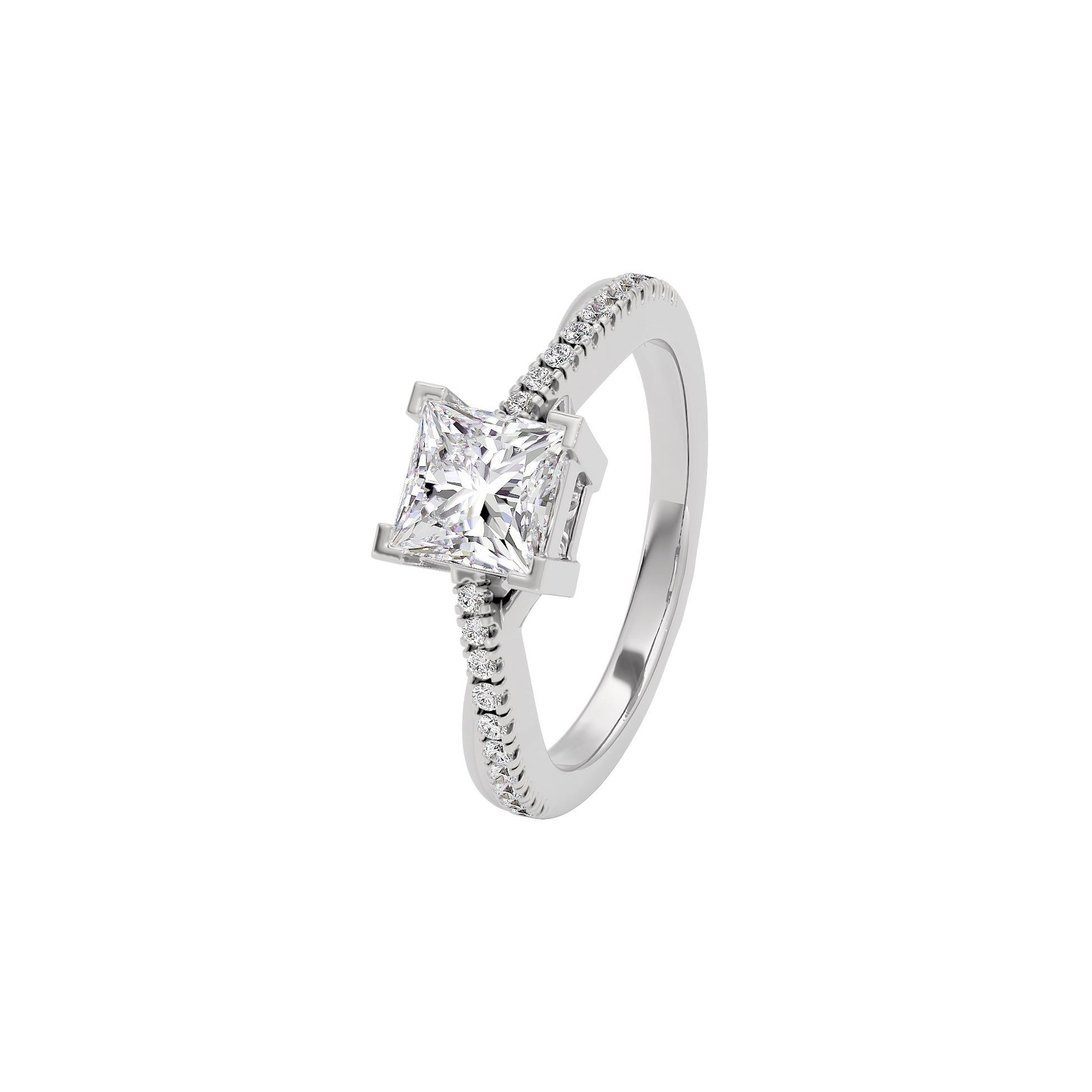 Tranquil Tides Diamond Ring 18 KT / White Gold / 22
