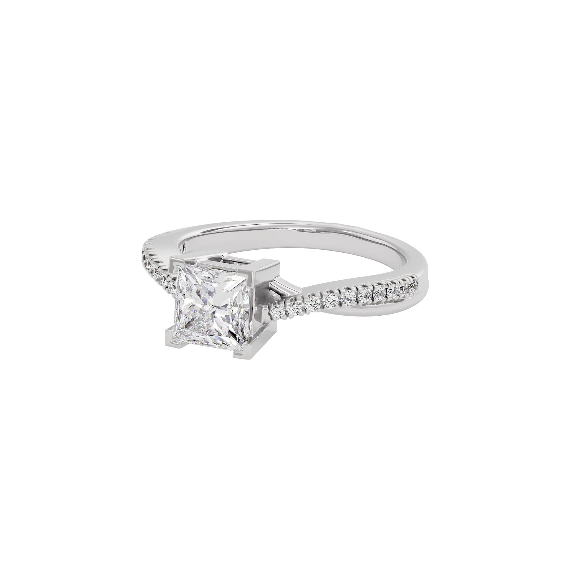 Tranquil Tides Diamond Ring 18 KT / White Gold / 22