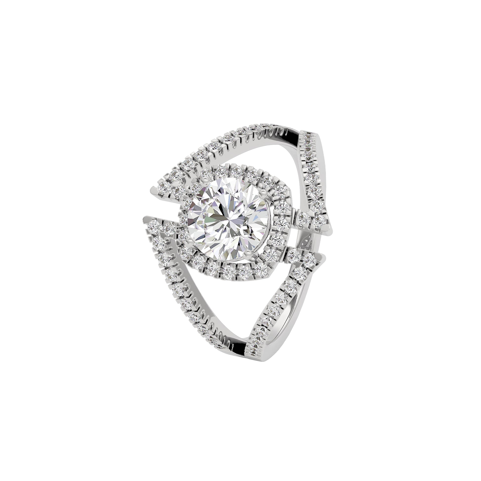 Lustrous Lullaby Diamond Ring 18 KT / White Gold / 22