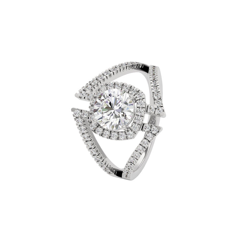 Lustrous Lullaby Diamond Ring 18 KT / White Gold / 22