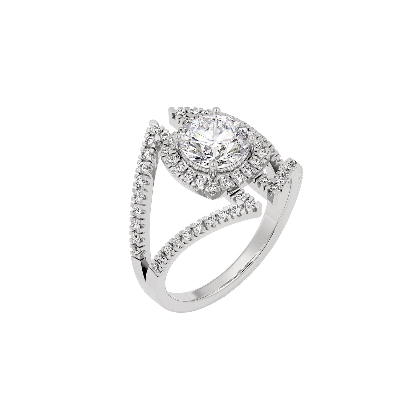 Lustrous Lullaby Diamond Ring 18 KT / White Gold / 22