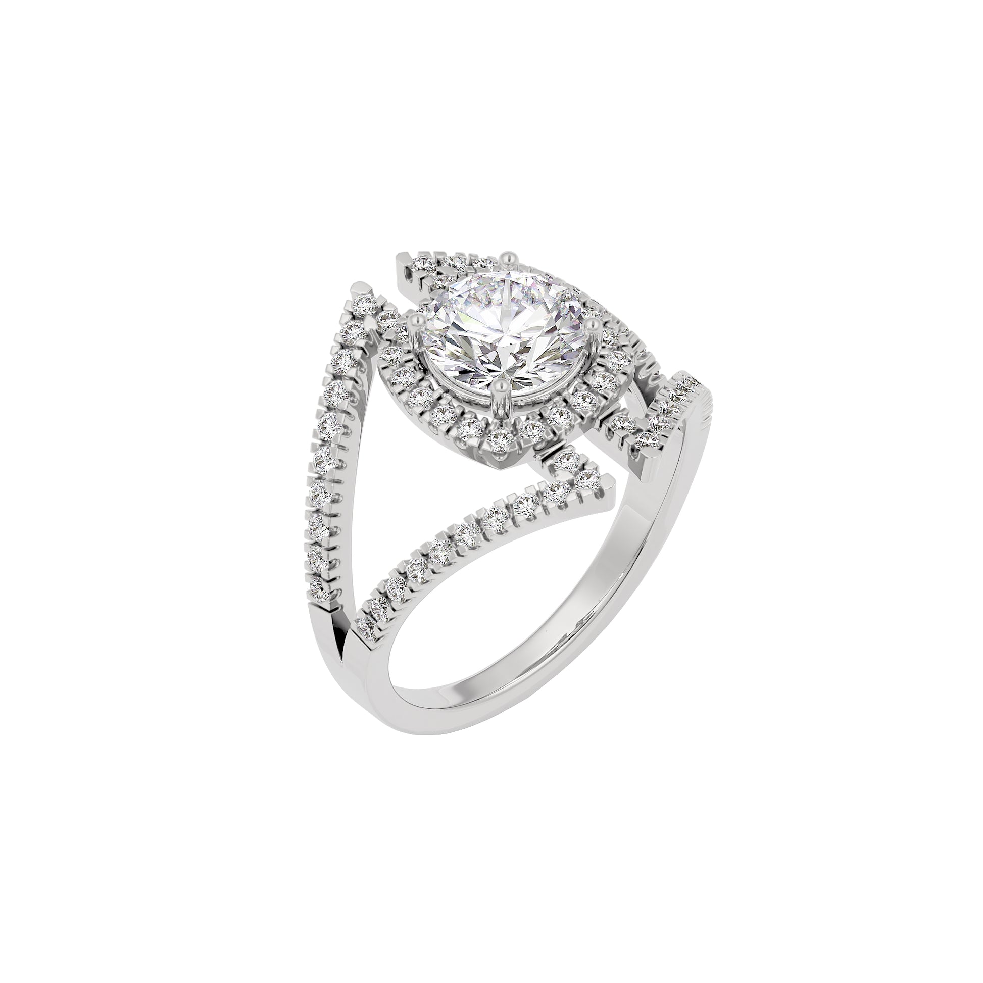 Lustrous Lullaby Diamond Ring 18 KT / White Gold / 22