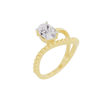 Moonlight Mirage Diamond Ring