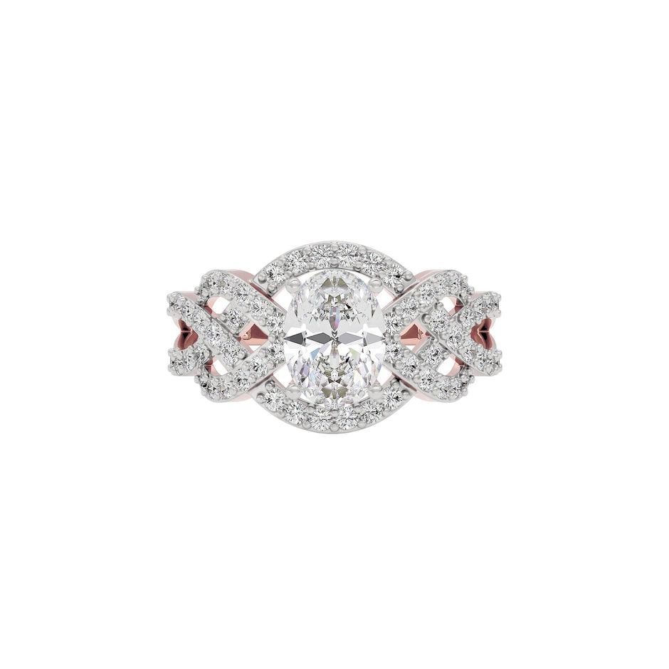 Moonstone Rhapsody Diamond Ring 18 KT / Rose Gold / 21