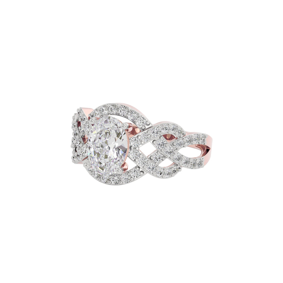 Moonstone Rhapsody Diamond Ring 18 KT / Rose Gold / 21