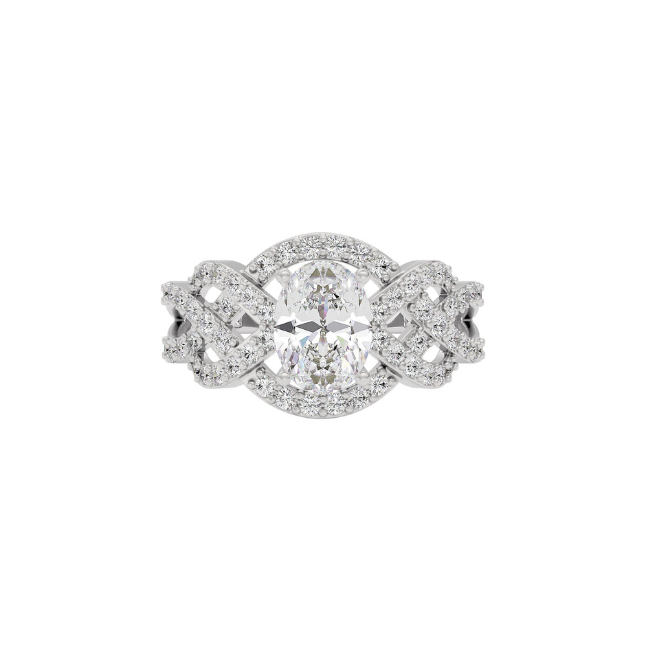 Moonstone Rhapsody Diamond Ring 18 KT / White Gold / 22