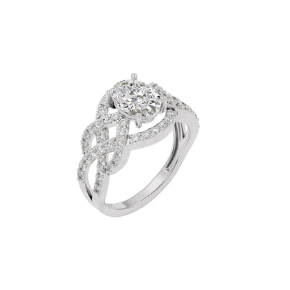 Moonstone Rhapsody Diamond Ring 18 KT / White Gold / 22