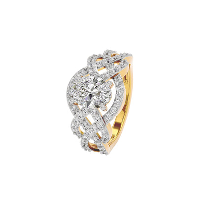 Moonstone Rhapsody Diamond Ring 18 KT / Yellow Gold / 22