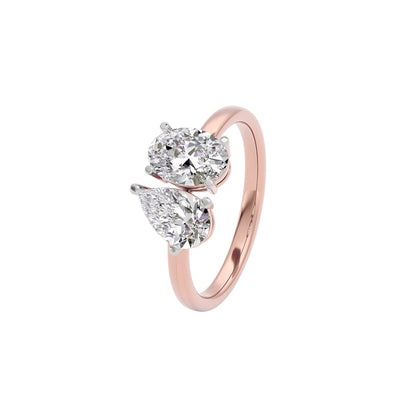 Halo Harmony Diamond Ring 18 KT / Rose Gold / 22