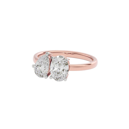 Halo Harmony Diamond Ring 18 KT / Rose Gold / 22