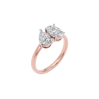 Halo Harmony Diamond Ring 18 KT / Rose Gold / 22