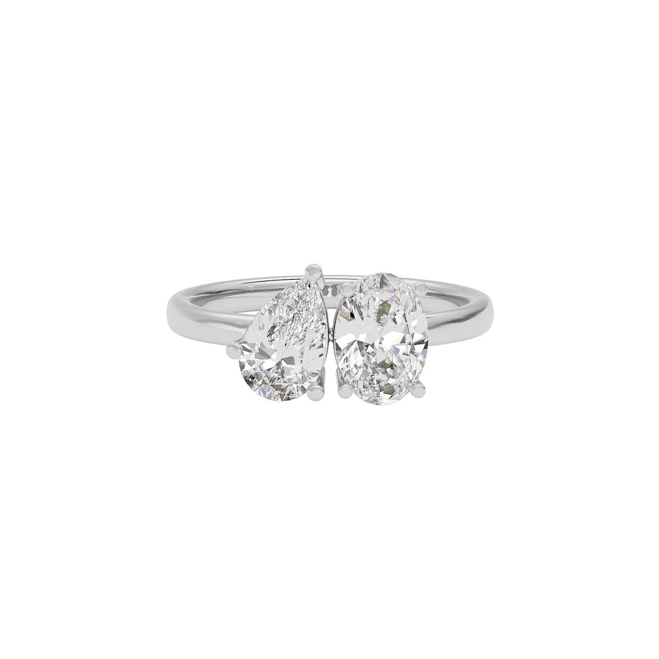 Halo Harmony Diamond Ring 18 KT / White Gold / 22