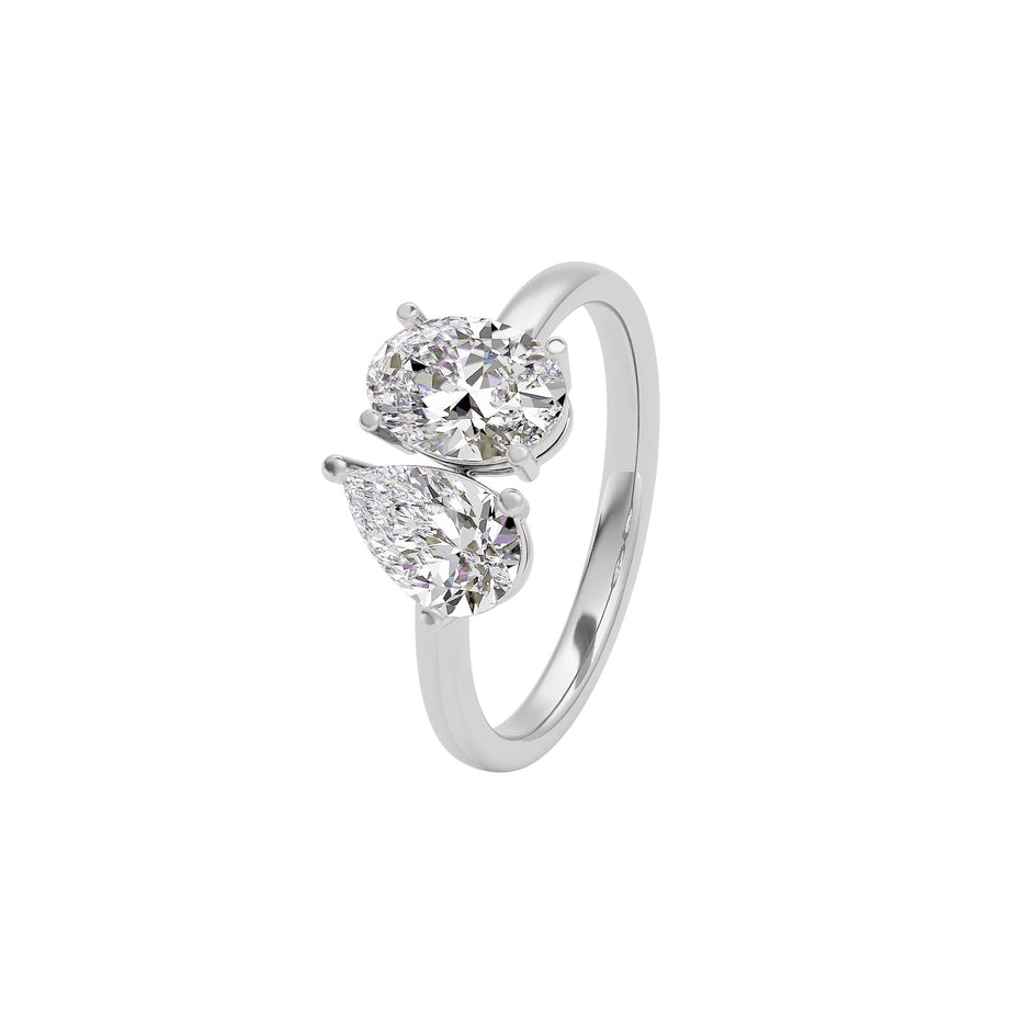 Halo Harmony Diamond Ring 18 KT / White Gold / 22