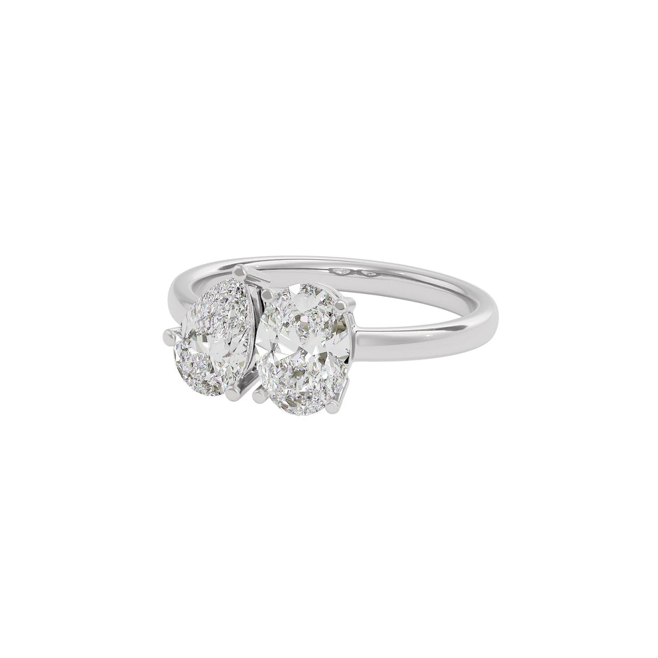 Halo Harmony Diamond Ring 18 KT / White Gold / 22