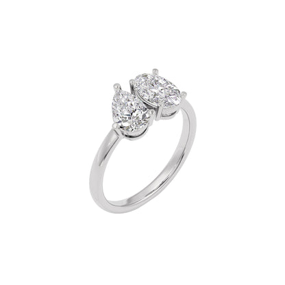 Halo Harmony Diamond Ring 18 KT / White Gold / 22