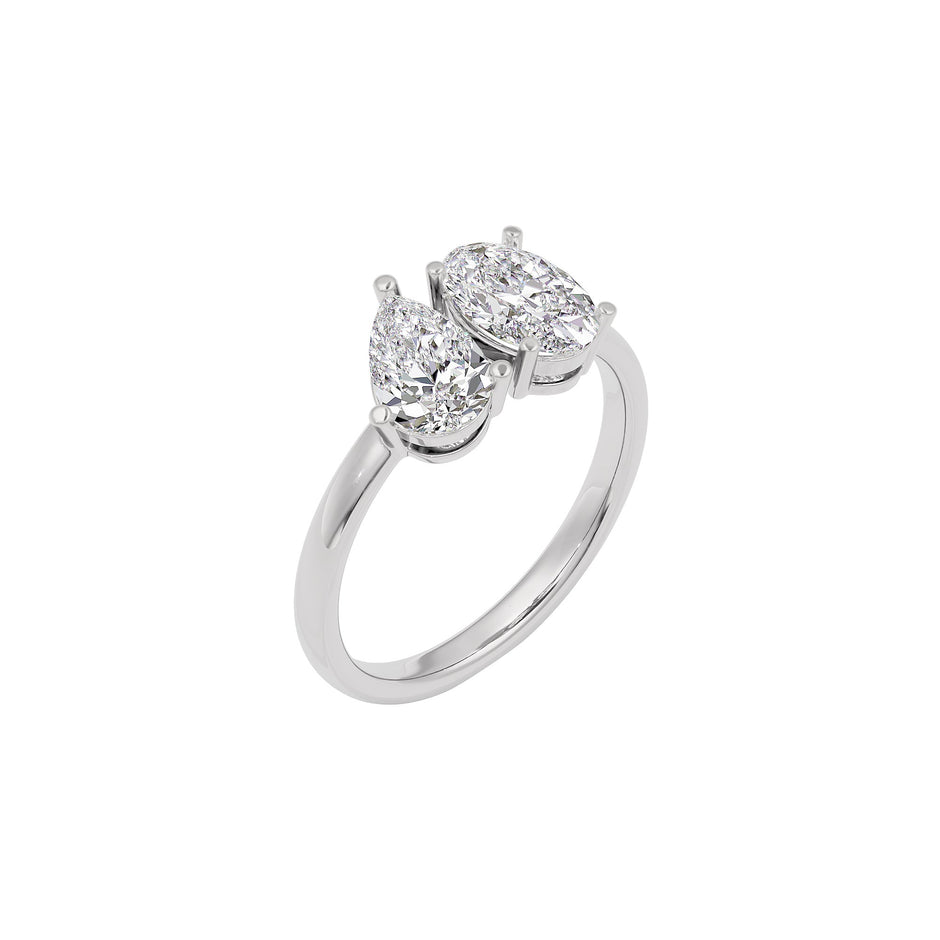 Halo Harmony Diamond Ring 18 KT / White Gold / 22