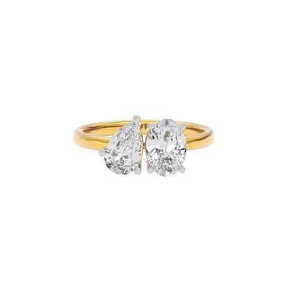 Halo Harmony Diamond Ring 18 KT / Yellow Gold / 22