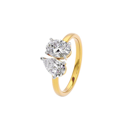 Halo Harmony Diamond Ring 18 KT / Yellow Gold / 22