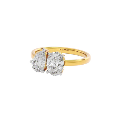 Halo Harmony Diamond Ring 18 KT / Yellow Gold / 22