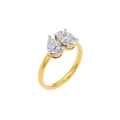 Halo Harmony Diamond Ring 18 KT / Yellow Gold / 22