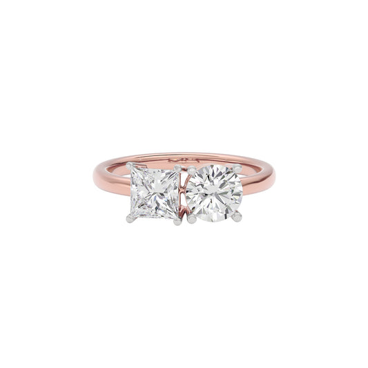 Sun Kissed Dewdrop Diamond Ring 18 KT / Rose Gold / 22