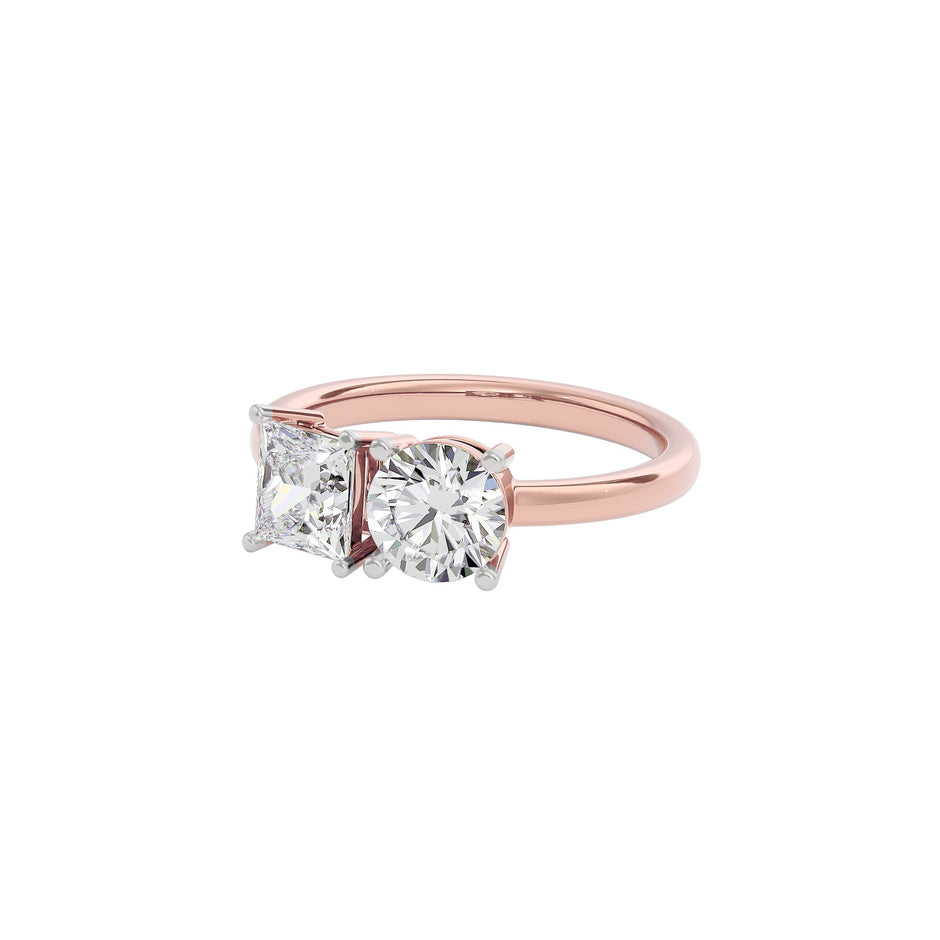 Sun Kissed Dewdrop Diamond Ring 18 KT / Rose Gold / 22