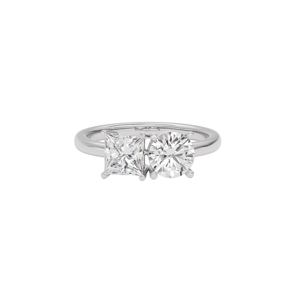 Sun Kissed Dewdrop Diamond Ring 18 KT / White Gold / 22