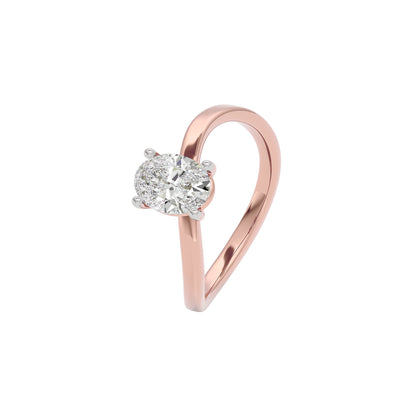 Refined Radiance Diamond Ring 18 KT / Rose Gold / 22