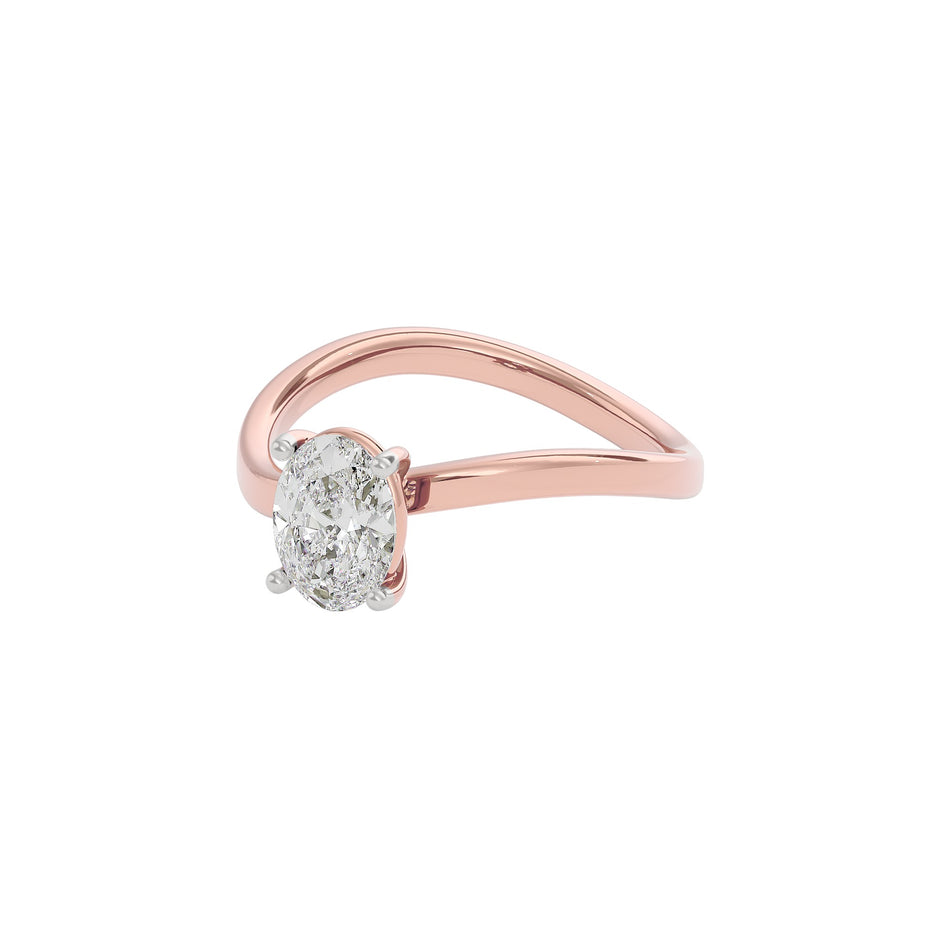 Refined Radiance Diamond Ring 18 KT / Rose Gold / 22