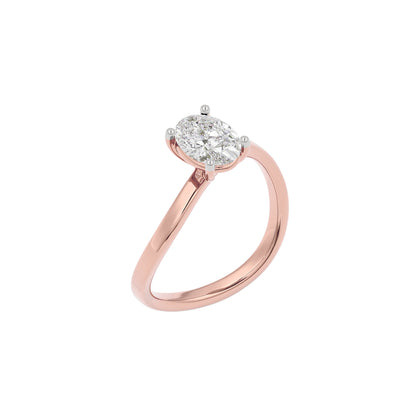 Refined Radiance Diamond Ring 18 KT / Rose Gold / 22
