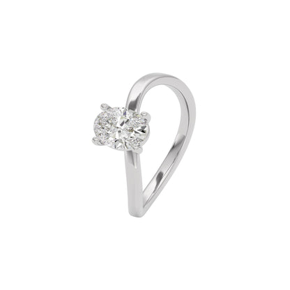Refined Radiance Diamond Ring 18 KT / White Gold / 22