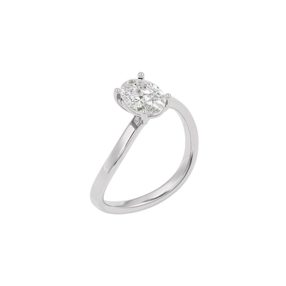 Refined Radiance Diamond Ring 18 KT / White Gold / 22