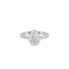 Teardrop Grace Engagement Pear Diamond Ring 18 KT / White Gold / 18