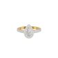 Teardrop Grace Engagement Pear Diamond Ring 18 KT / Yellow Gold / 18