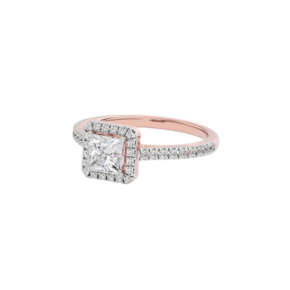 Azalea Engagement Princess Diamond Ring 18 KT / Rose Gold / 22
