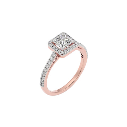 Azalea Engagement Princess Diamond Ring 18 KT / Rose Gold / 22