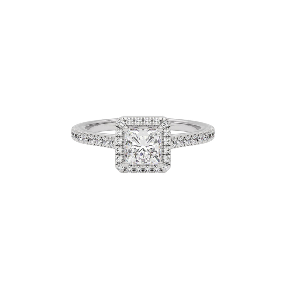 Azalea Engagement Princess Diamond Ring 18 KT / White Gold / 22