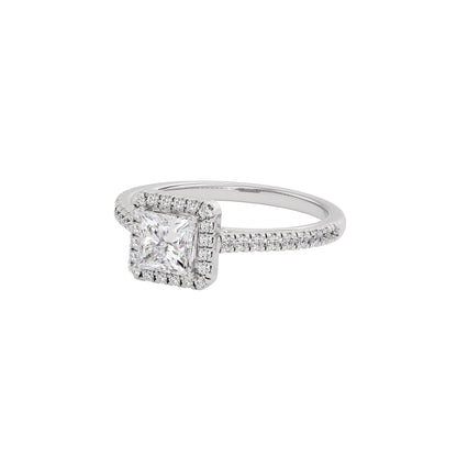 Azalea Engagement Princess Diamond Ring 18 KT / White Gold / 22