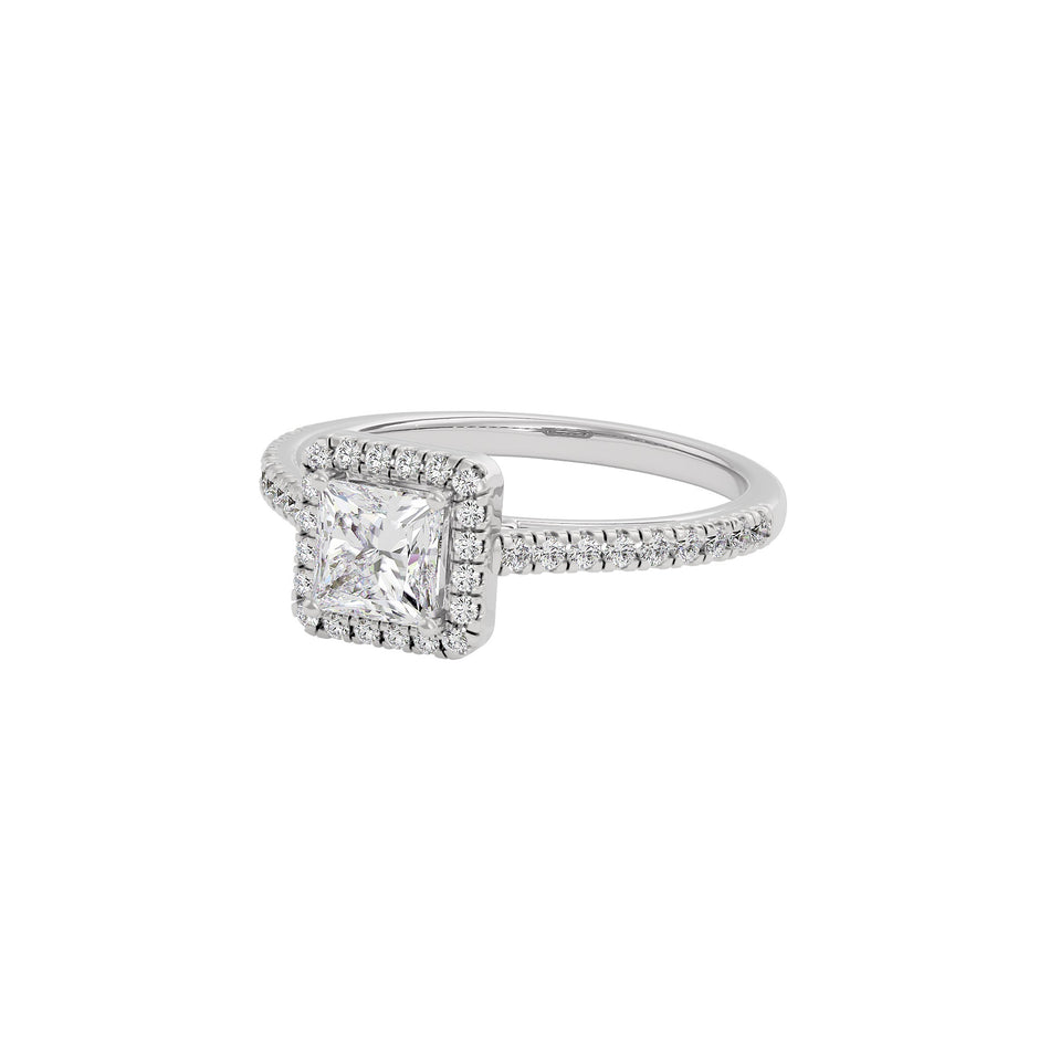 Azalea Engagement Princess Diamond Ring 18 KT / White Gold / 22