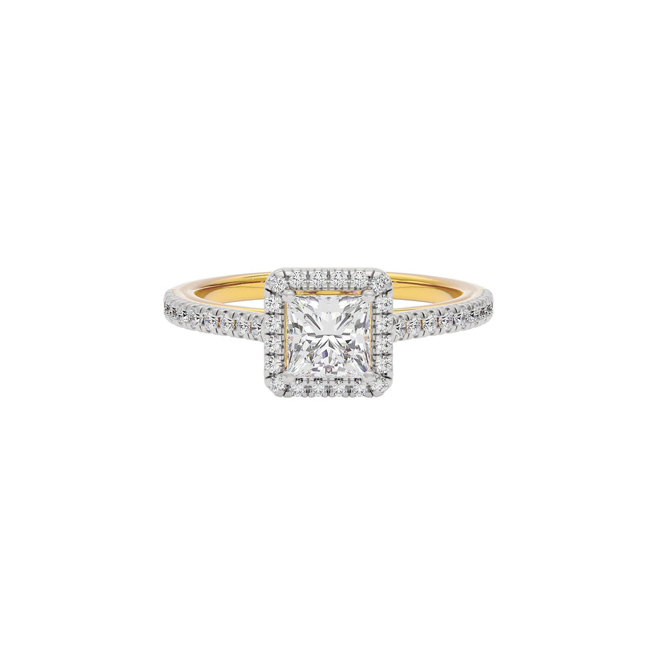 Azalea Engagement Princess Diamond Ring 18 KT / Yellow Gold / 22