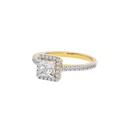 Azalea Engagement Princess Diamond Ring 18 KT / Yellow Gold / 22