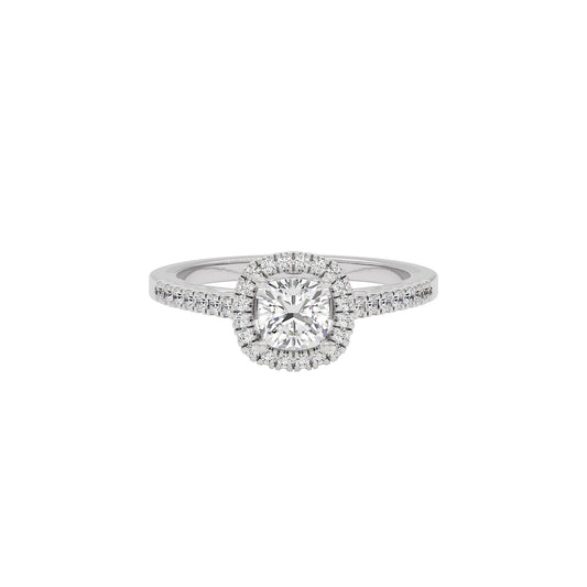 Courtney Engagement Cushion Diamond Ring 18 KT / White Gold / 22