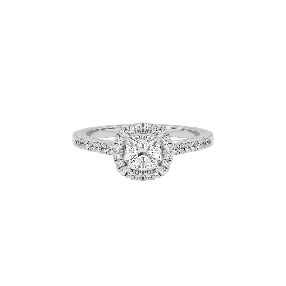 Courtney Engagement Cushion Diamond Ring 18 KT / White Gold / 22