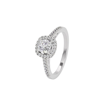 Courtney Engagement Cushion Diamond Ring 18 KT / White Gold / 22