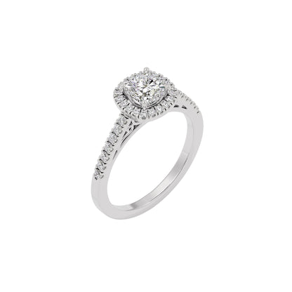 Courtney Engagement Cushion Diamond Ring 18 KT / White Gold / 22