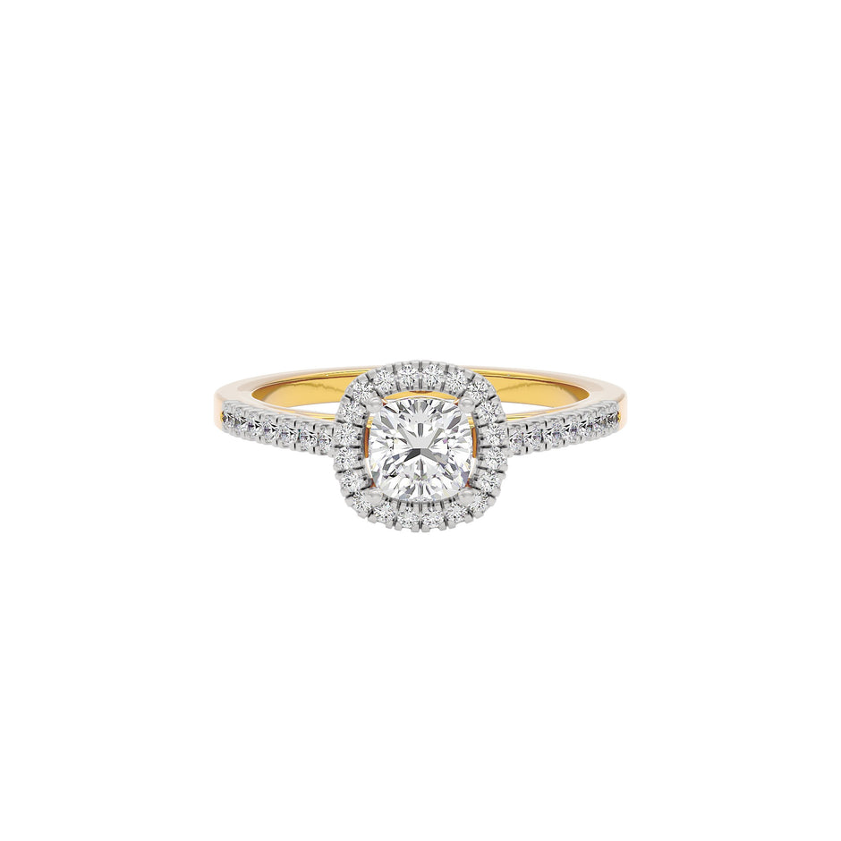 Courtney Engagement Cushion Diamond Ring 18 KT / Yellow Gold / 22